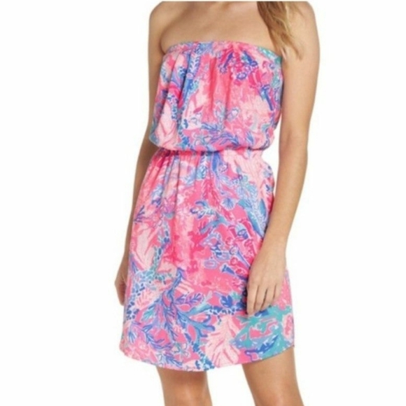 Lilly Pulitzer Windsor StraplessLight Paschs Aquadesiac Dress - Picture 3 of 9